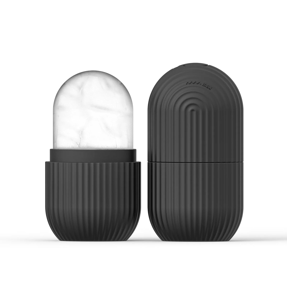 Silikon Ice Roller Gesicht Schwarz – Eiswürfelform mit auslaufsicherem Deckel