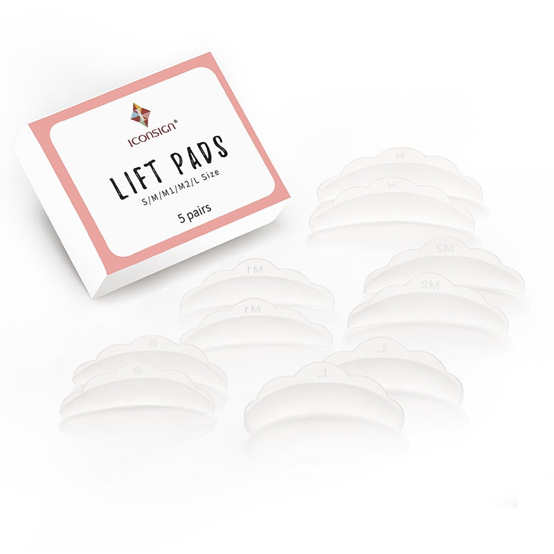 Inhalt des Lash Lift Kits: Lift- und Fixier-Fluids, Silikonpads und Zubehör
