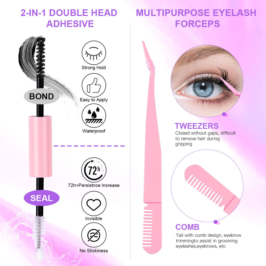 Individueller Wimpern-Look mit DIY-Cluster-Wimpern